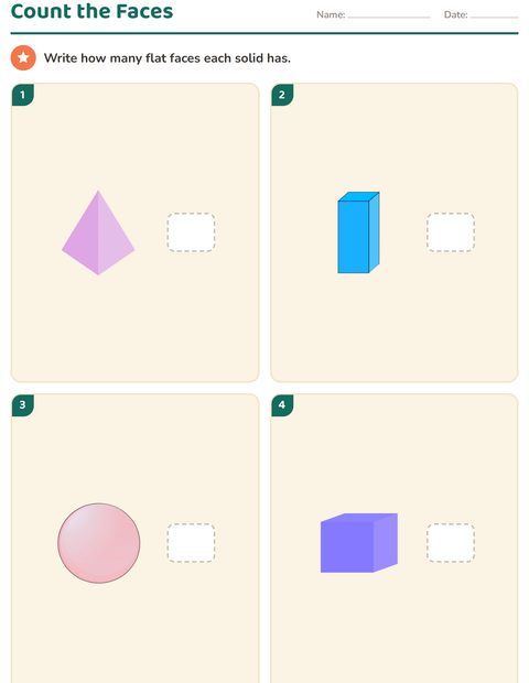 Preview of Geometry worksheet for grade 2