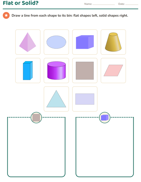 Preview of Geometry worksheet for grade 2