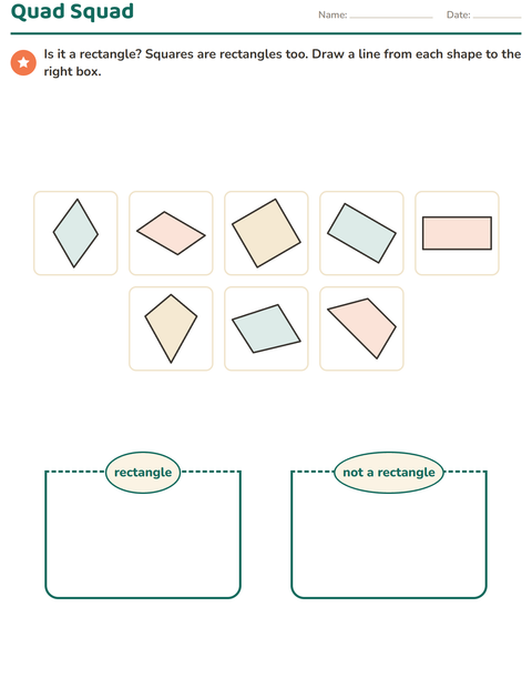 Preview of Geometry worksheet for grade 3