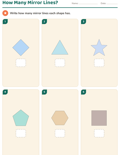 Preview of Geometry worksheet for grade 3