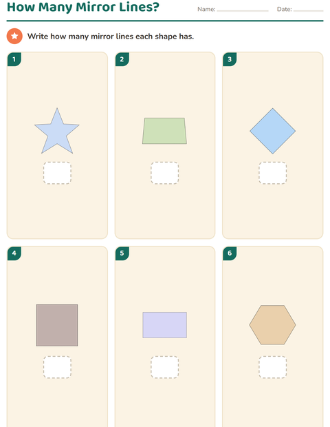 Preview of Geometry worksheet for grade 3