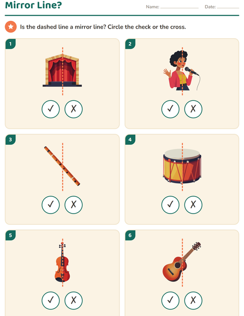 Preview of Geometry worksheet featuring Music for grade 2