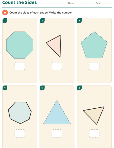 Preview of Geometry worksheet for kindergarten