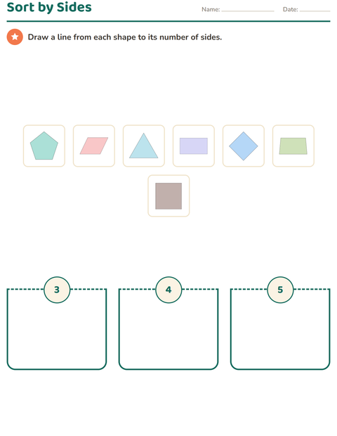 Preview of Geometry worksheet for kindergarten