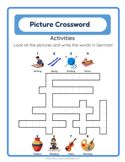 Picture crossword – Activities