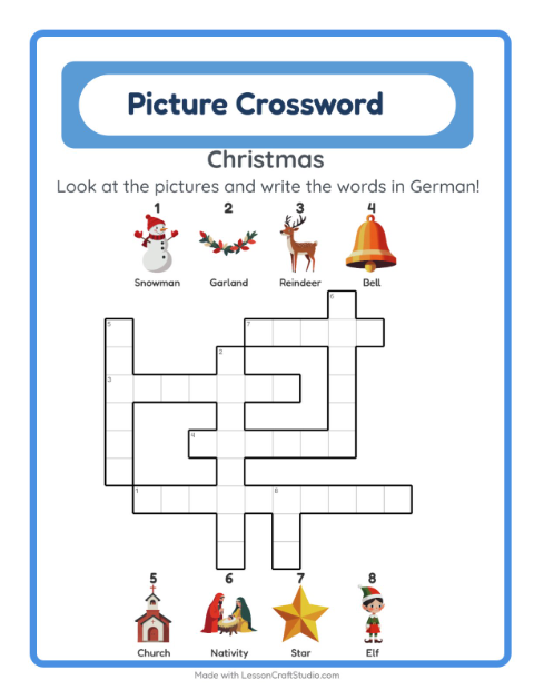 Picture crossword – Christmas