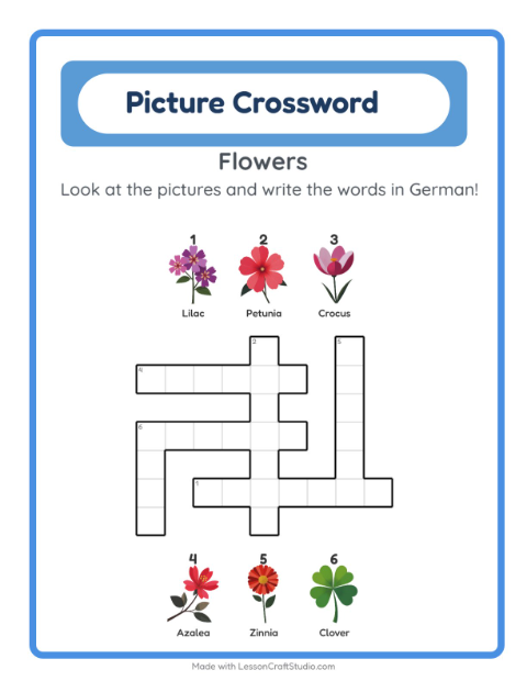 Picture crossword – Flowers