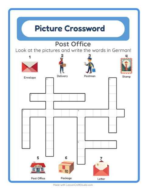 Picture crossword – Post Office