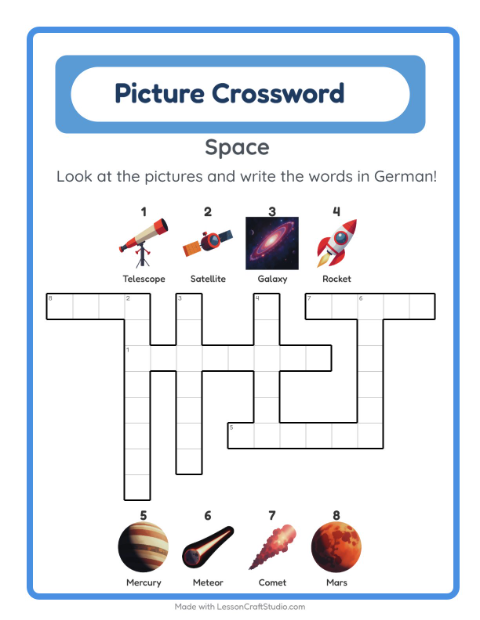 Picture crossword – Space