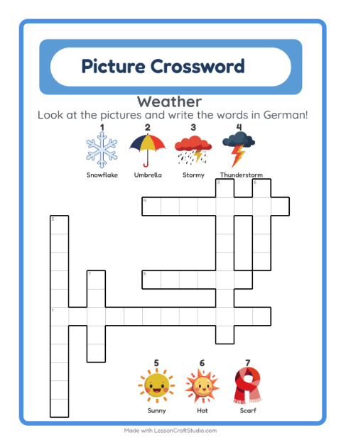 Picture crossword – Weather