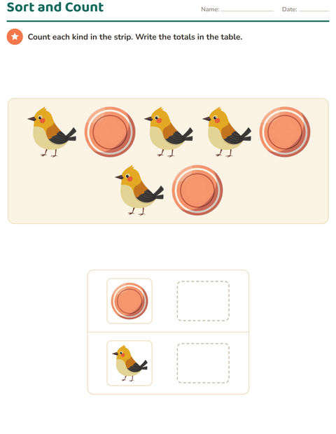Preview of Graphs and Data worksheet featuring Things That Fly for grade 1