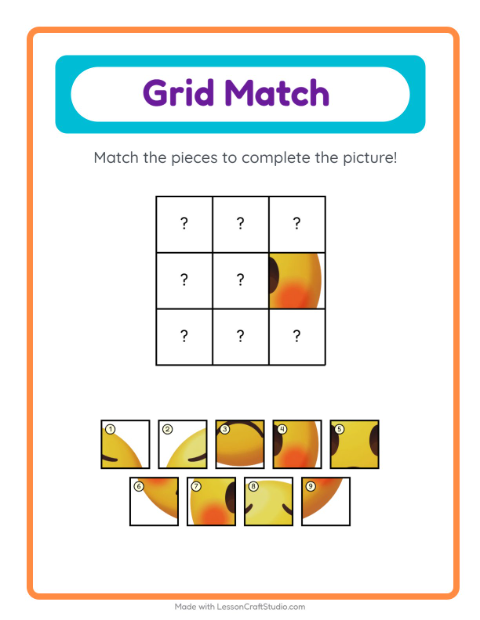 Grid Matching Puzzle with Feelings