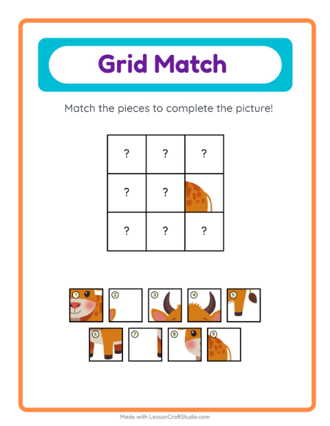Preview of Subtraction worksheet featuring Animals for kindergarten