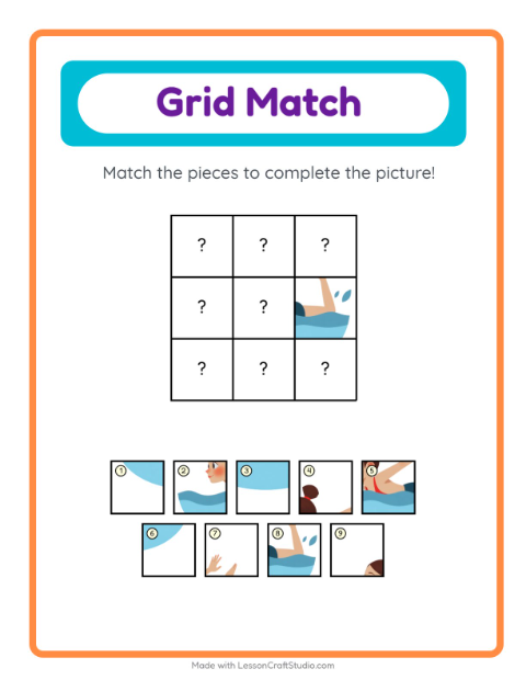Preview of Picture Sudoku worksheet featuring Clothing for kindergarten