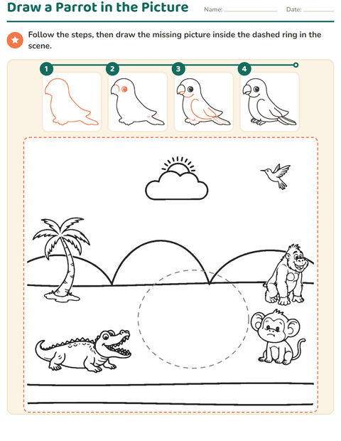 Preview of How to Draw worksheet for grade 1