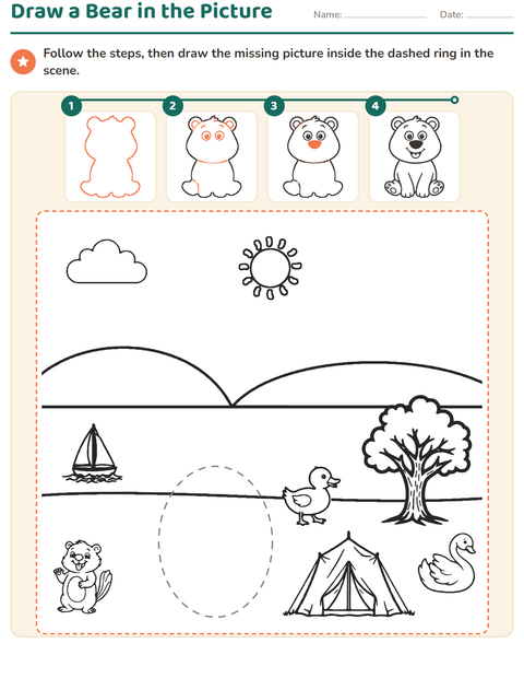 Preview of How to Draw worksheet for grade 1