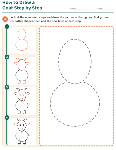 Preview of How to Draw worksheet for kindergarten