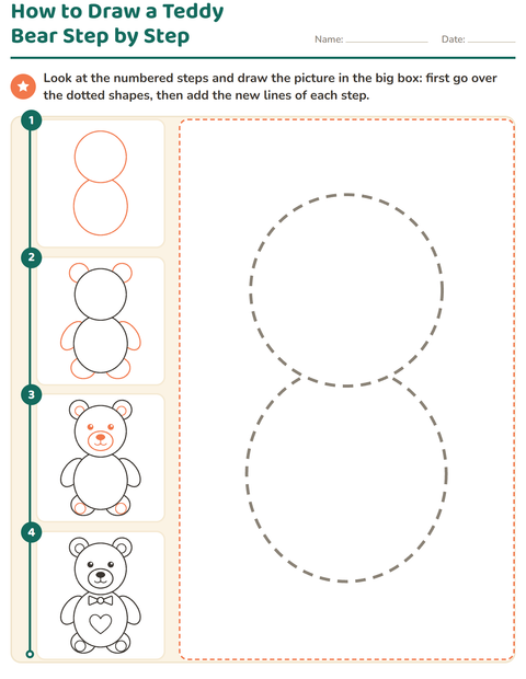 Preview of How to Draw worksheet for kindergarten