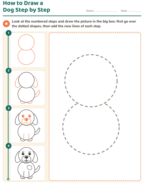 Preview of How to Draw worksheet for kindergarten