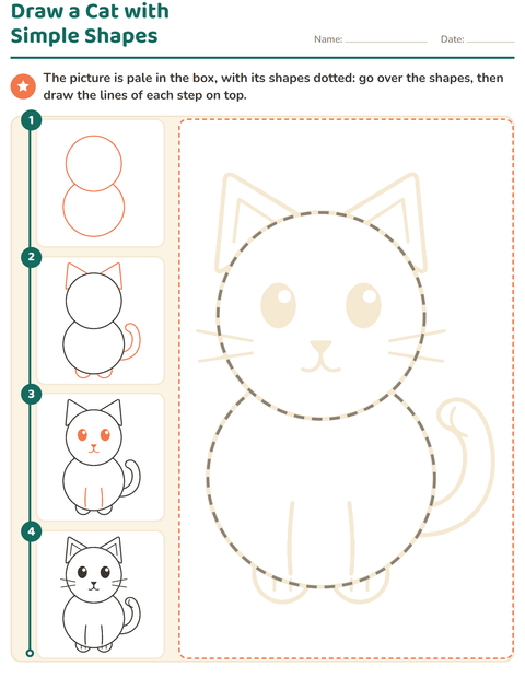 Preview of How to Draw worksheet for kindergarten