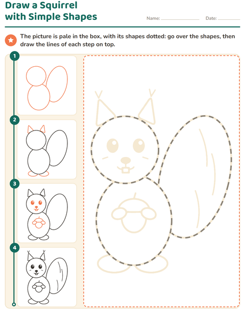 Preview of How to Draw worksheet for kindergarten