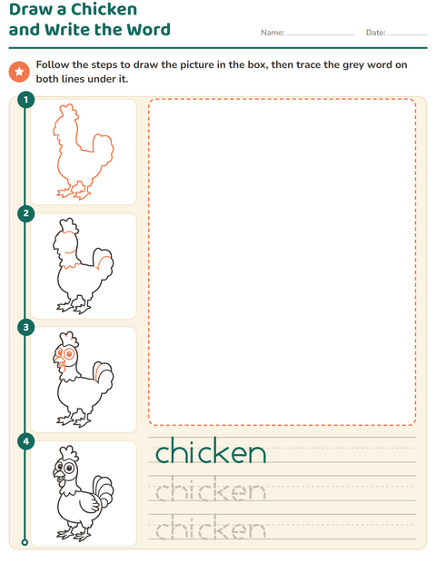 Preview of How to Draw worksheet for kindergarten