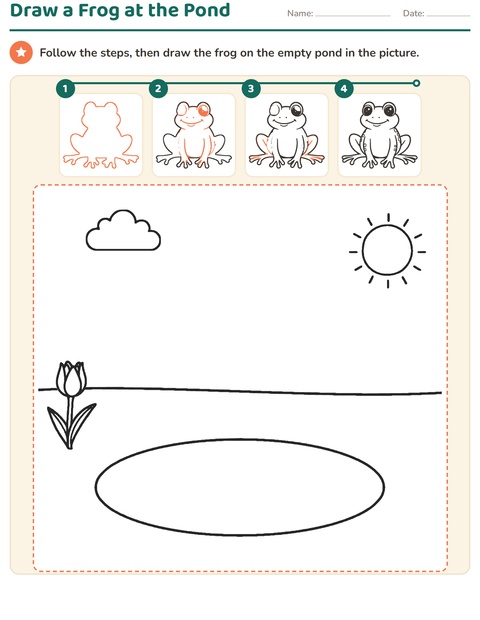 Preview of Draw a Frog at the Pond