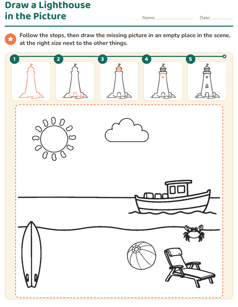 Preview of How to Draw worksheet for grade 1