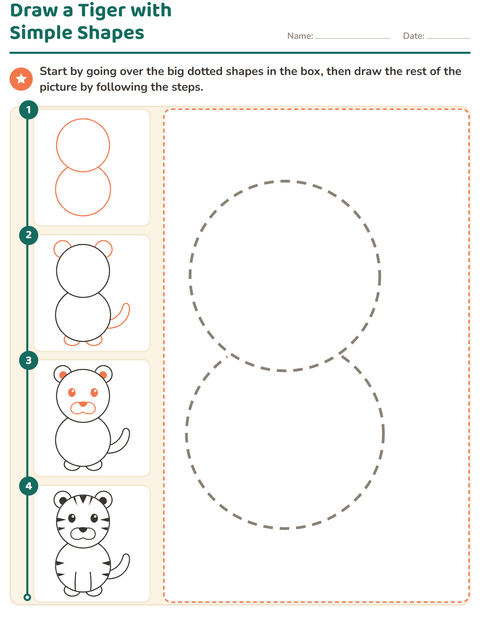 Preview of How to Draw worksheet for kindergarten