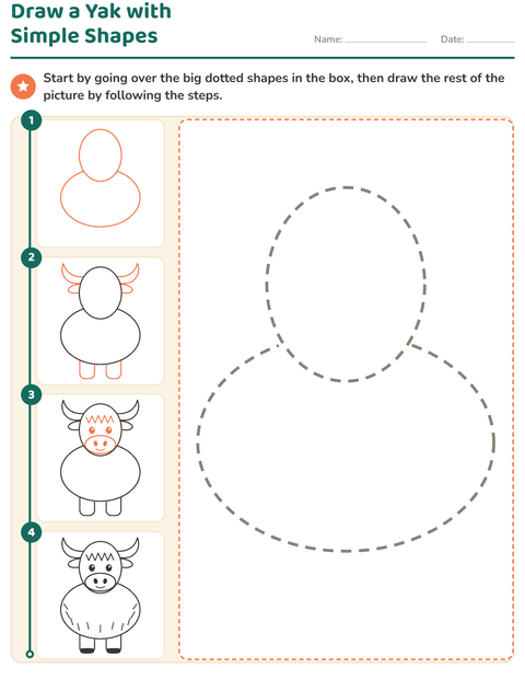 Preview of How to Draw worksheet for kindergarten