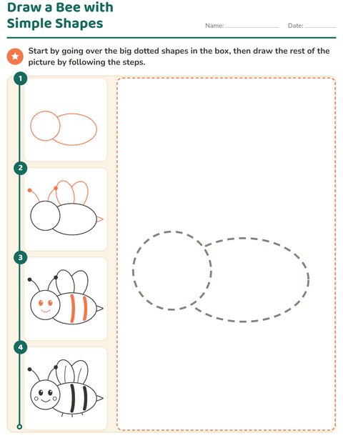 Preview of How to Draw worksheet for kindergarten
