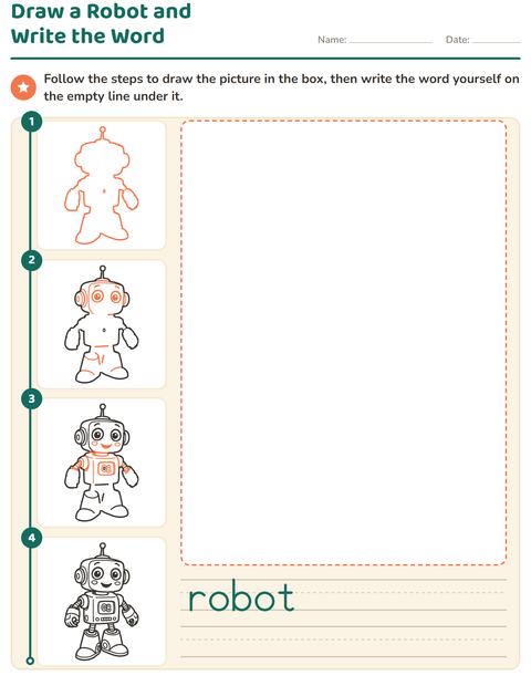 Preview of How to Draw worksheet for kindergarten