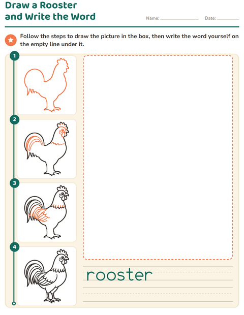 Preview of How to Draw worksheet for kindergarten