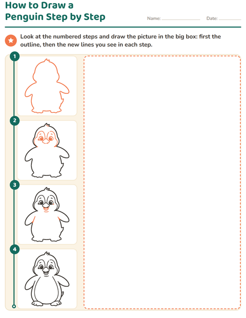 Preview of How to Draw worksheet for kindergarten