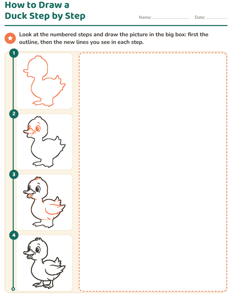 Preview of How to Draw worksheet for kindergarten