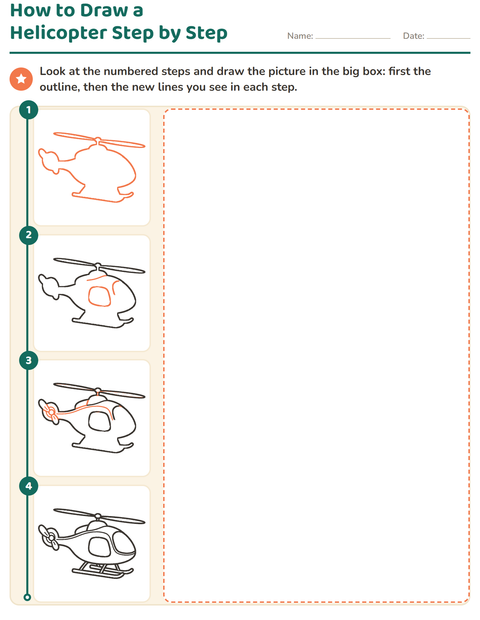 Preview of How to Draw worksheet for kindergarten