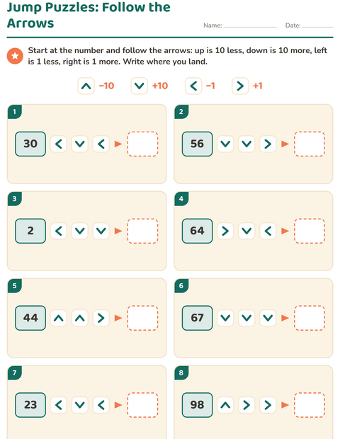 Jump Puzzles: Follow the Arrows