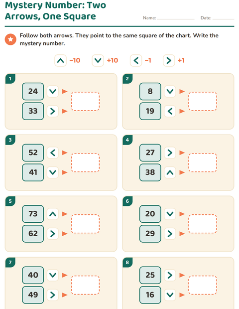 Mystery Number: Two Arrows, One Square