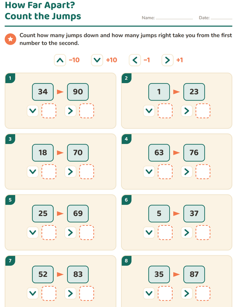 Preview of Hundreds Chart Puzzles worksheet for grade 2