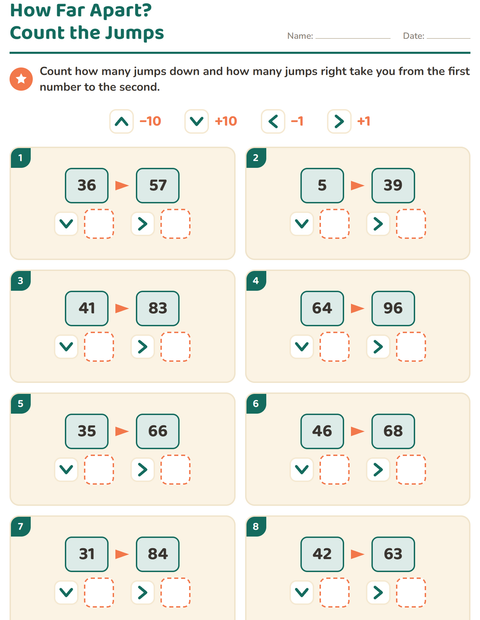 Preview of Hundreds Chart Puzzles worksheet for grade 2