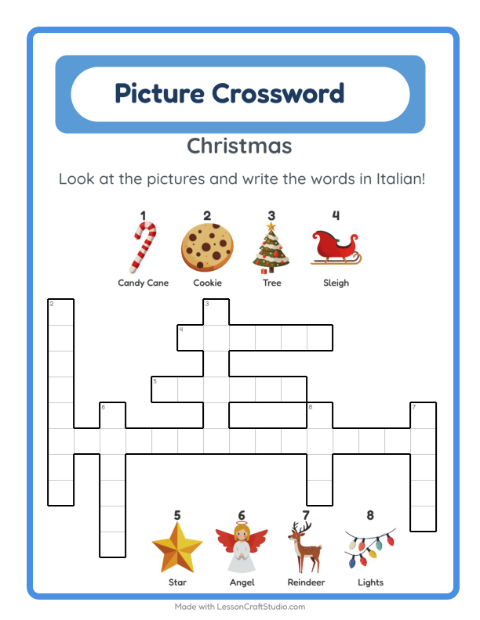 Picture crossword – Christmas