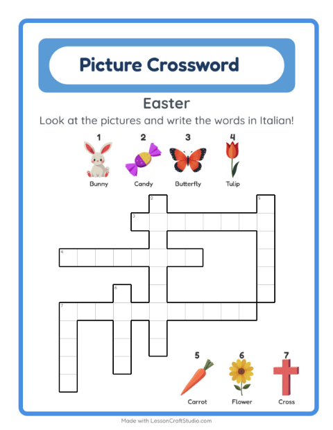 Picture crossword – Easter