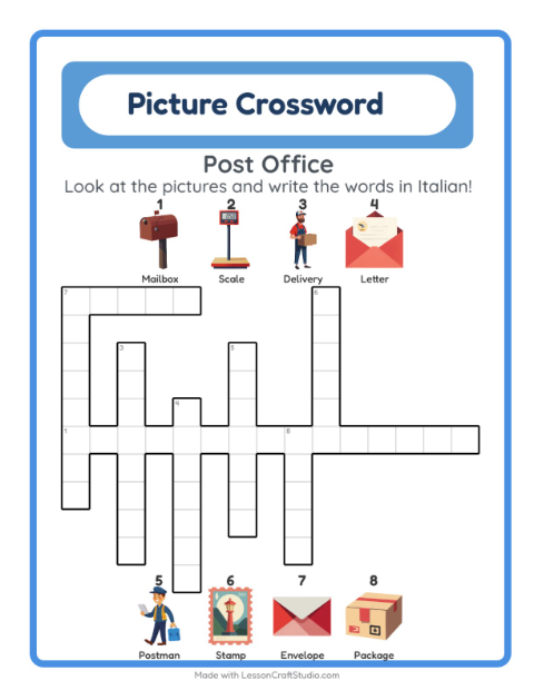Picture crossword – Post Office