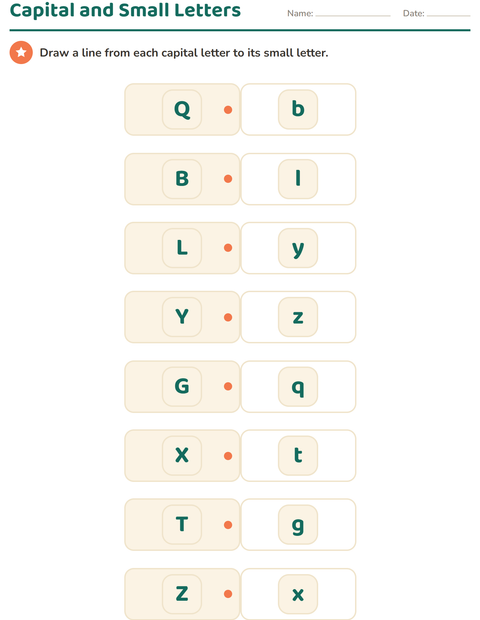 Preview of Letter Knowledge worksheet for kindergarten