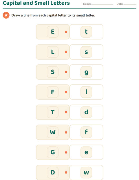 Preview of Letter Knowledge worksheet for kindergarten