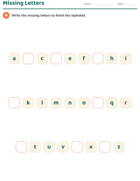 Preview of Letter Knowledge worksheet for kindergarten