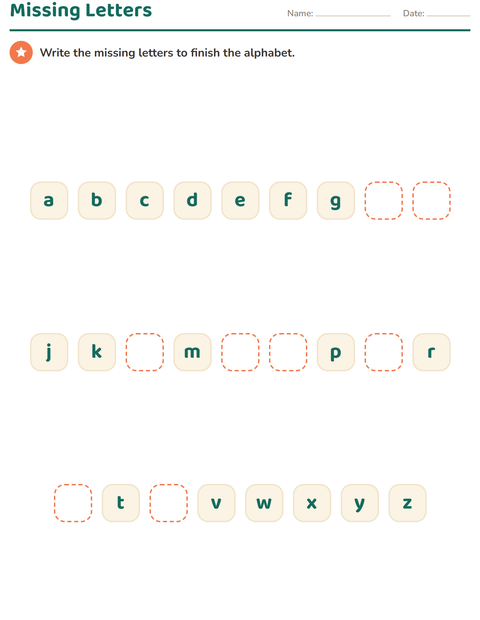 Preview of Letter Knowledge worksheet for kindergarten