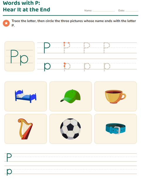 Preview of Letter of the Week worksheet for kindergarten