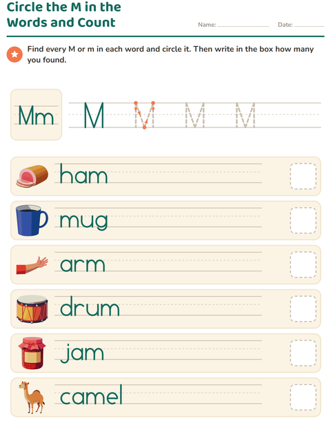 Preview of Letter of the Week worksheet for kindergarten