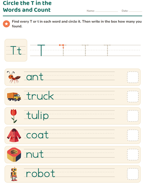 Preview of Letter of the Week worksheet for kindergarten